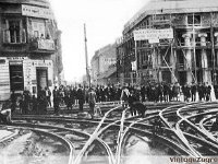 Draškovićeva ulica - Trg burze 1925. godine. Rekonstrukcija pruge
